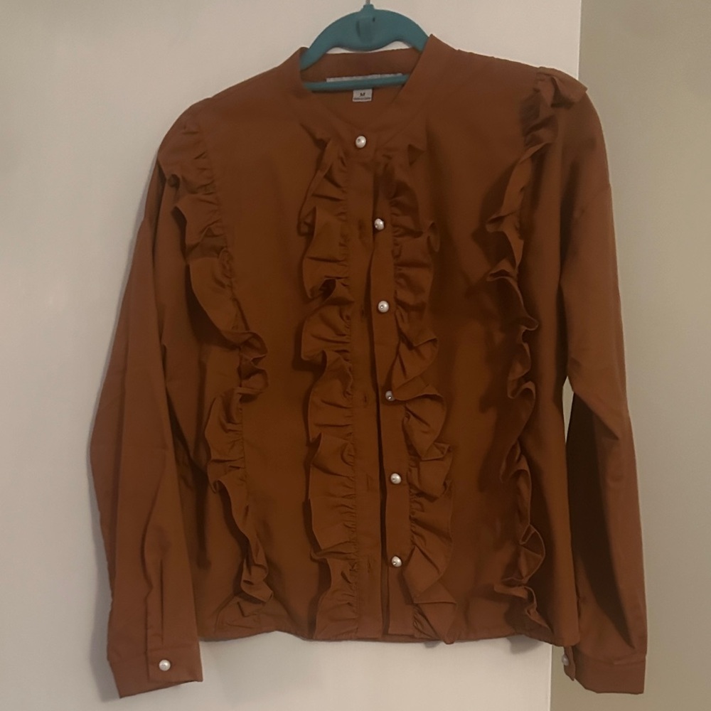 HYFVE Tan Button-Up Blouse